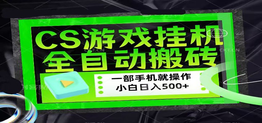 CSGO游戏挂机捡漏搬砖，超稳定的项目，带领1000+小白实现日入500+-源创文化