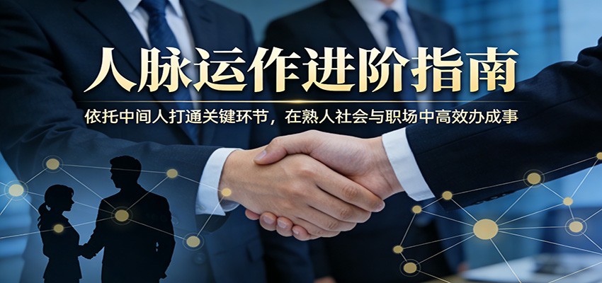 付费文章：人脉运作进阶指南，依托中间人打通关键环节，在熟人社会与职场中高效办成事-源创文化