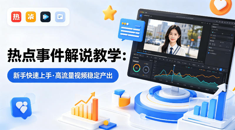 某大V的热点事件解说教学,新手也能快速上手,稳定产出高流量解说视频-源创文化