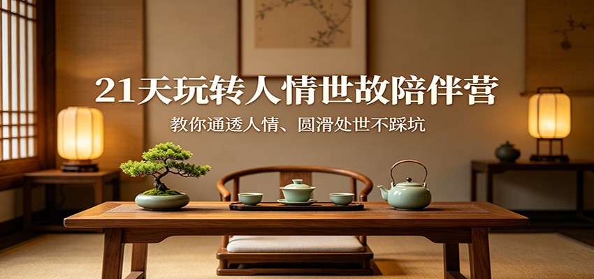 21天玩转人情世故陪伴营：教你通透人情、圆滑处世不踩坑-源创文化