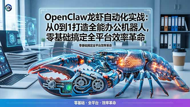 OpenClaw龙虾自动化实战：从0到1打造全能办公机器人，零基础搞定全平台效率革命-源创文化