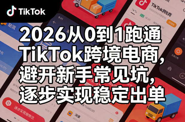 2026从0到1跑通TikTok跨境电商，避开新手常见坑，逐步实现稳定出单(更新0414)-源创文化