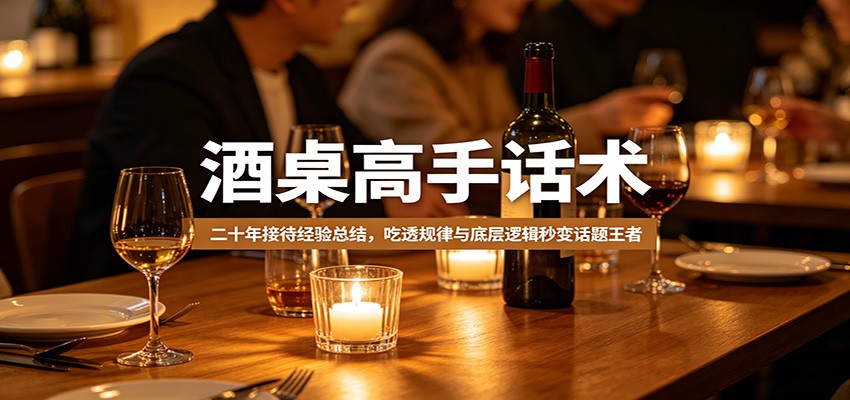 酒桌高手话术：二十年接待经验总结，吃透规律与底层逻辑秒变话题王者-源创文化
