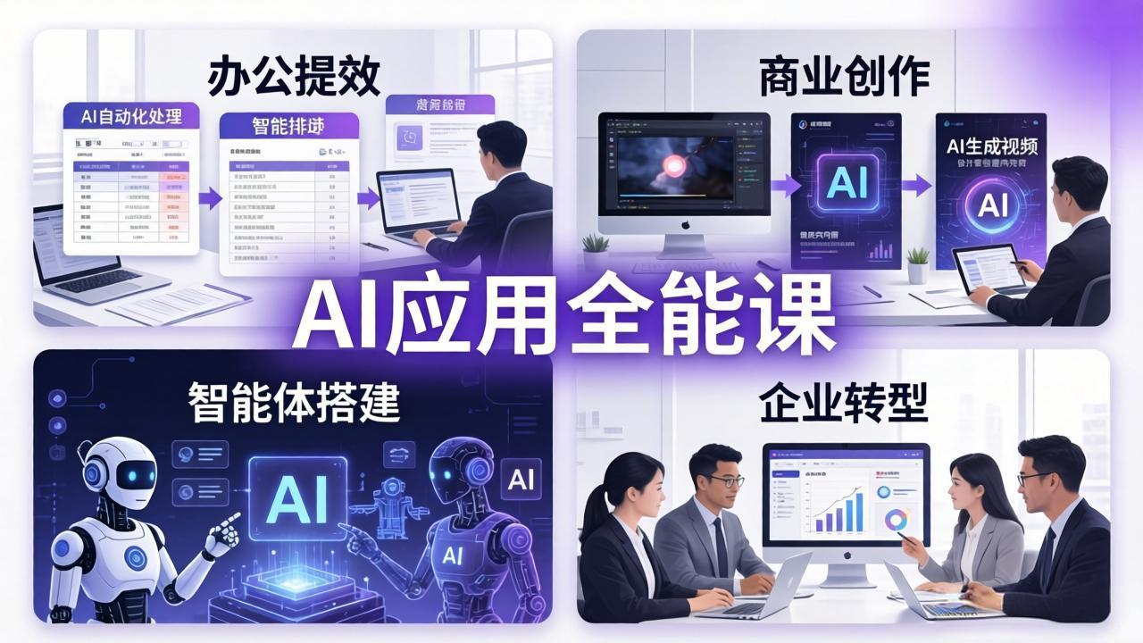 AIGC 应用师全能课-更新：办公提效、商业创作、智能体搭建、企业转型，一站式学会AI应用-源创文化