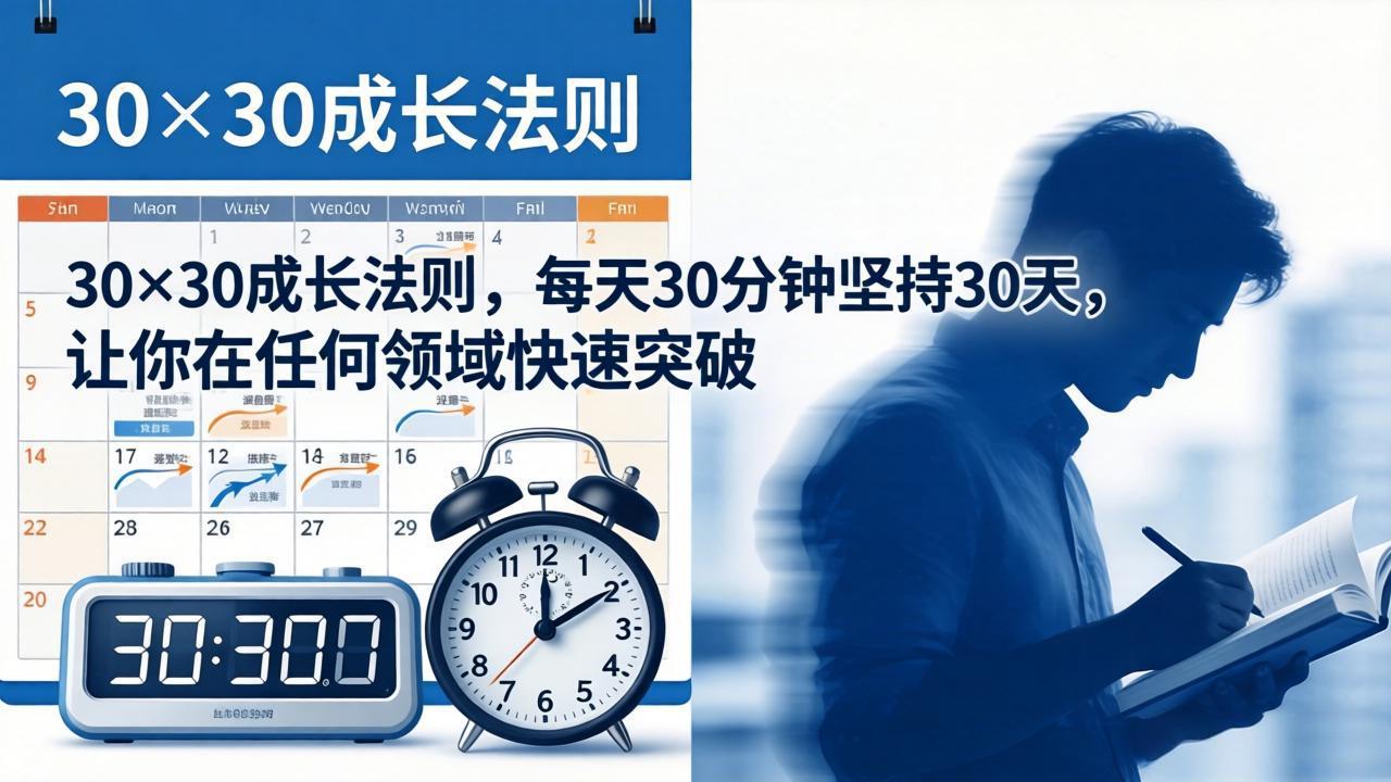 付费文章：30×30成长法则，每天30分钟坚持30天，让你在任何领域快速突破-源创文化