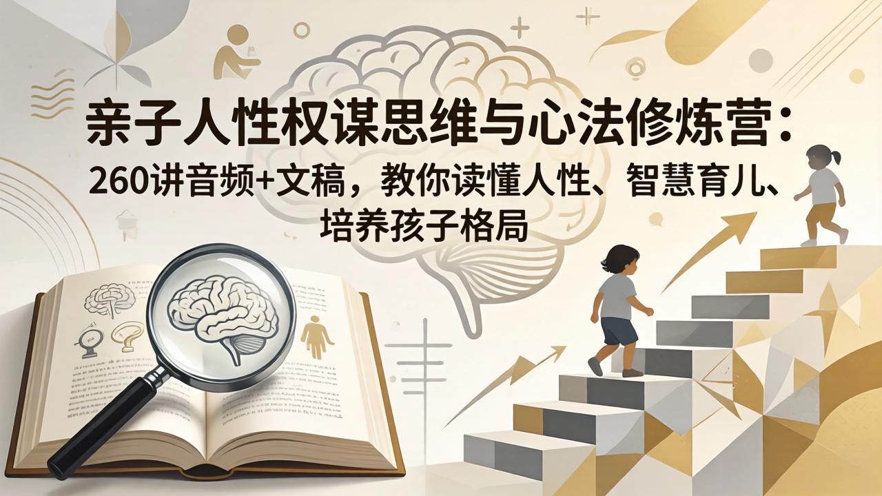亲子人性权谋思维与心法修炼营：260讲音频+文稿，教你读懂人性、智慧育儿、培养孩子格局-源创文化