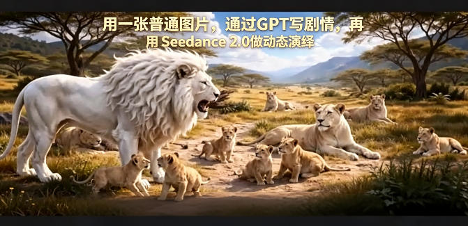 用一张普通图片，通过GPT写剧情，再用Seedance 2.0做动态演绎，居然能生成迪士尼风格搞笑动画-源创文化