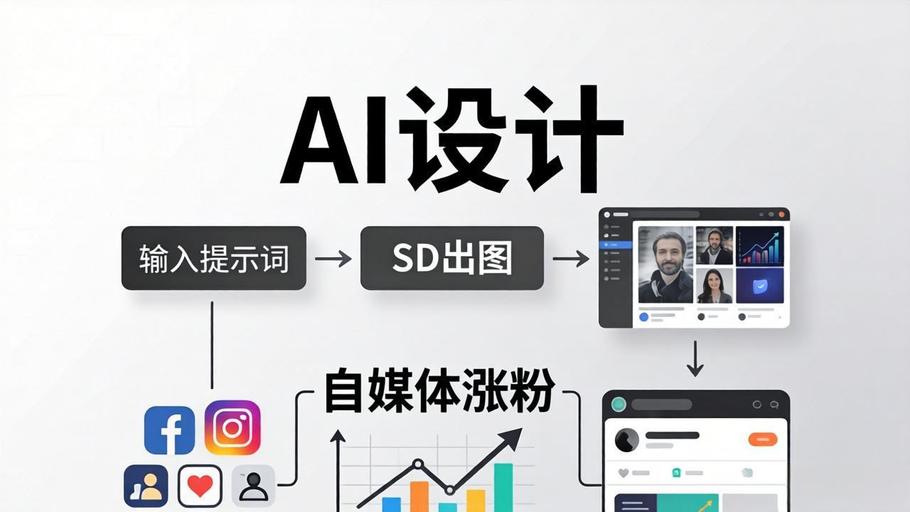 人人都是AI设计师：SD出图+自媒体涨粉一站教学，告别图文素材焦虑，AI设计让你轻松避开内卷-源创文化