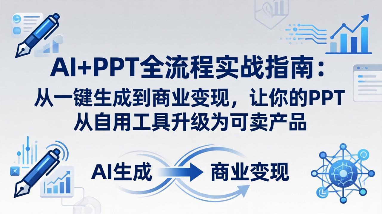 AI+PPT全流程实战指南-更新4月21：从一键生成到商业变现，让你的PPT从自用工具升级为可卖产品-源创文化