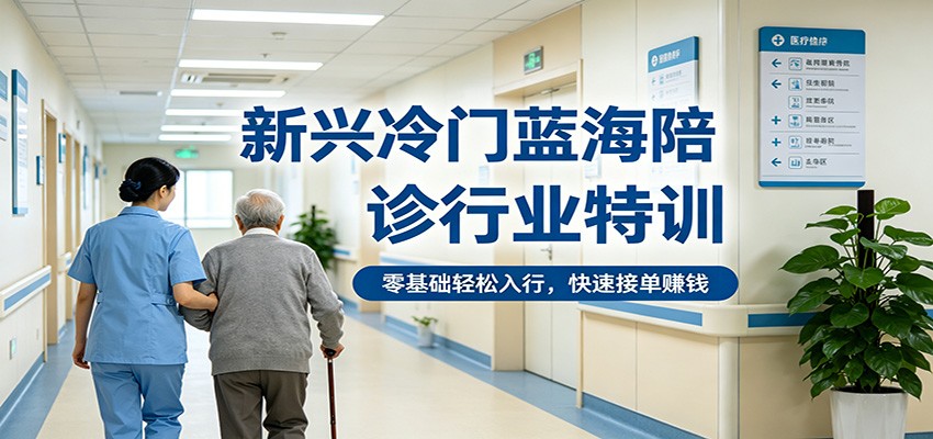 新兴冷门蓝海陪诊行业特训，零基础轻松入行，快速接单赚钱-源创文化