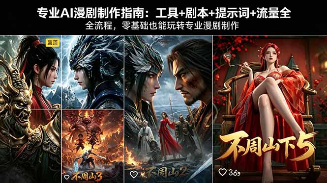 专业AI漫剧制作指南：工具+剧本+提示词+流量全流程，零基础也能玩转专业漫剧制作-源创文化