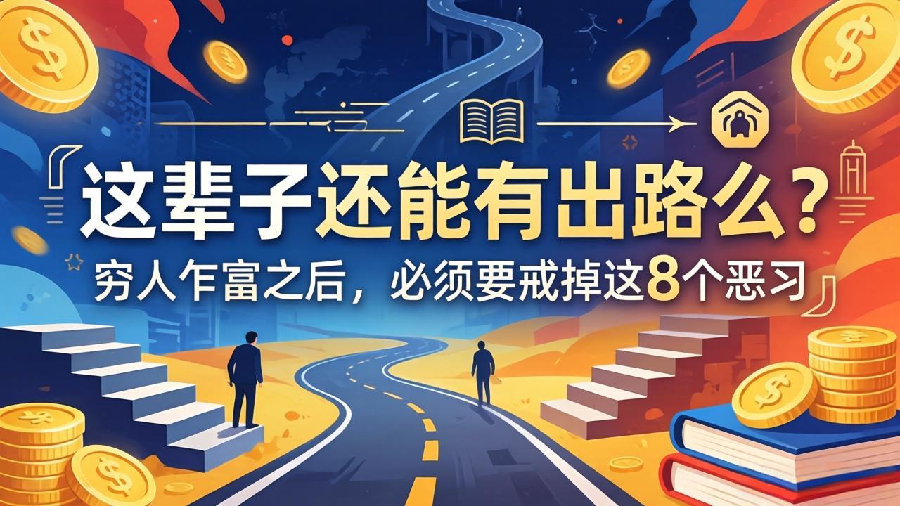 关于人生两篇付费文章【这辈子还能有出路么？】【穷人乍富之后，必须要戒掉这8个恶习】-源创文化