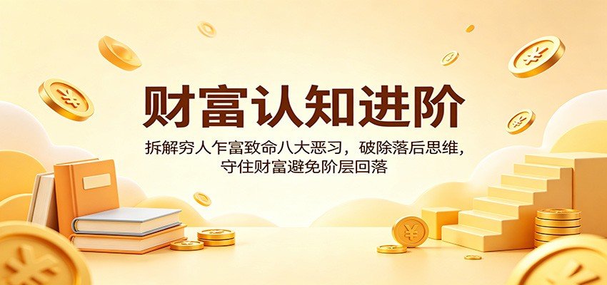 财富认知进阶：拆解穷人乍富致命八大恶习，破除落后思维，守住财富避免阶层回落-源创文化