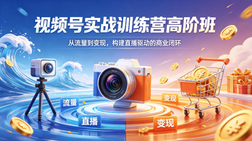 视频号实战训练营高阶班，从流量到变现，构建直播驱动的商业闭环(26年4月)-源创文化