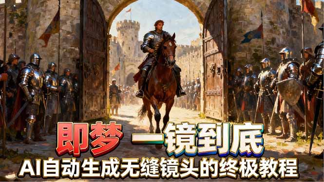 即梦AI一镜到底终极教程，智能补帧+运镜技巧，AI自动生成无缝丝滑长镜头高效出片-源创文化