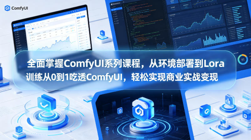 全面掌握ComfyUI系列课程，从环境部署到Lora训练从0到1吃透ComfyUI，轻松实现商业实战变现-源创文化