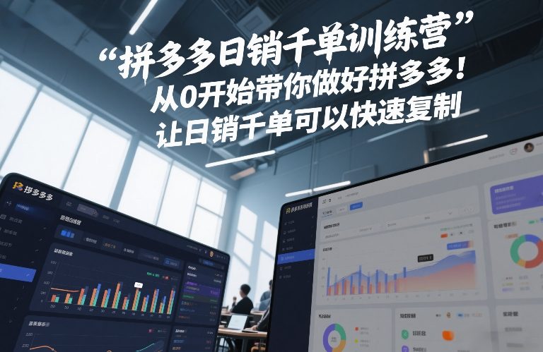拼多多日销千单训练营，从0开始带你做好拼多多，让日销千单可以快速复制(更新26年4月)-源创文化