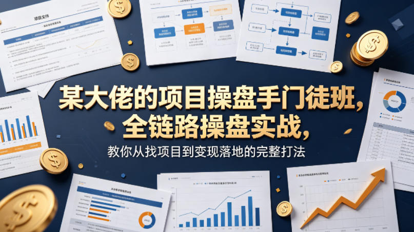某大佬的项目操盘手门徒班，全链路操盘实战，教你从找项目到变现落地的完整打法-源创文化