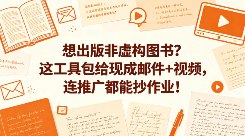 想出版非虚构图书？这工具包给现成邮件+视频，连推广都能抄作业！【原创双语字幕】-源创文化