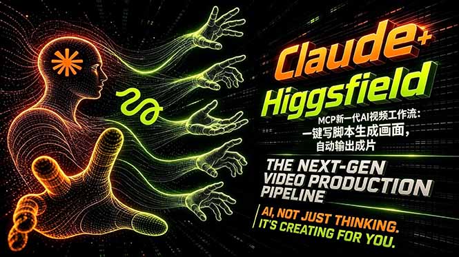 Claude+Higgsfield MCP新一代AI视频工作流：一键写脚本生成画面，自动输出成片-源创文化