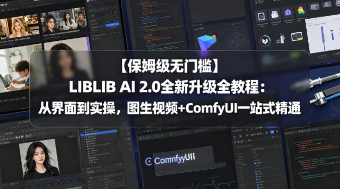 【保姆级无门槛】LIBLIB AI 2.0全新升级全教程：从界面到实操，图生视频+ComfyUI一站式精通-源创文化
