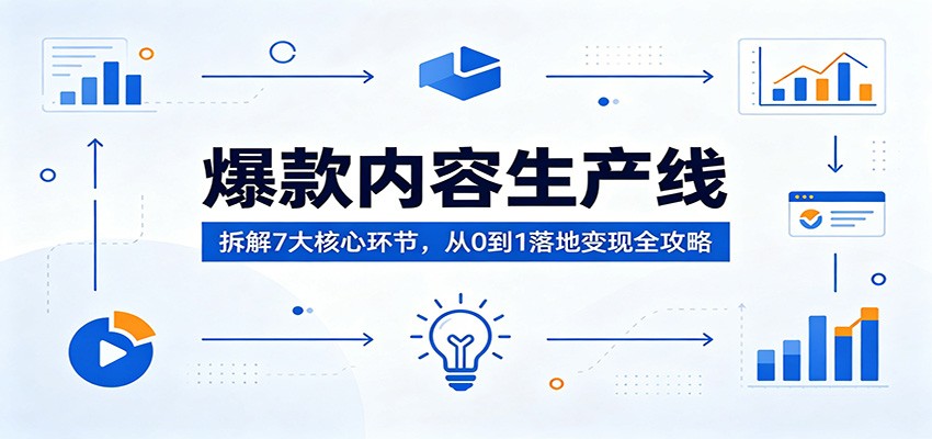 爆款内容生产线：拆解7大核心环节，从0到1落地变现全攻略-源创文化