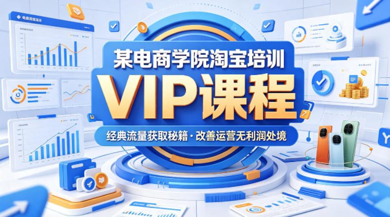 某电商学院淘宝培训VIP课程，各种经典有用的流量获取秘籍，改善运营产品没利润的处境(2026年5月)-源创文化