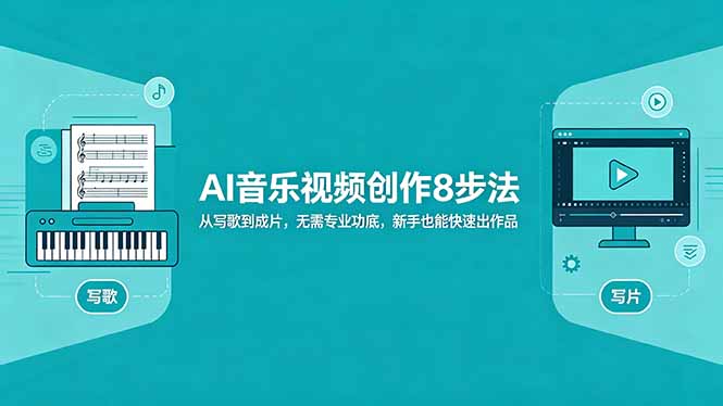 AI音乐视频创作8步法：从写歌到成片，无需专业功底，新手也能快速出作品-源创文化