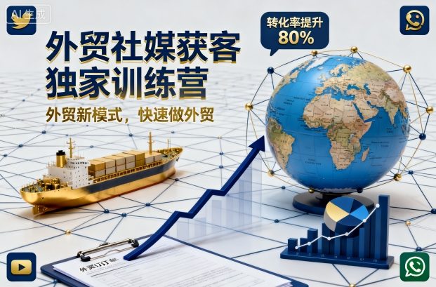 外贸社媒获客独家训练营，外贸新模式，快速做外贸(更新26年4月)-源创文化