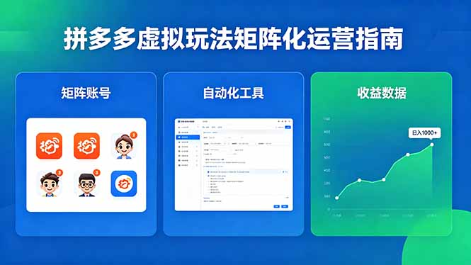 闭眼可复制的拼多多虚拟玩法，矩阵化运营，长期稳定日入 1000+-源创文化