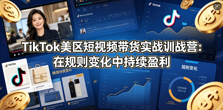 TikTok美区短视频带货实战训战营：在规则变化中持续盈利-源创文化