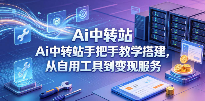 Ai中转站手把手教学搭建，从自用工具到变现服务-源创文化