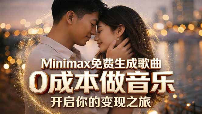 Minimax免费生成歌曲实测!0成本做音乐,说唱流行Lofi一键生成-源创文化