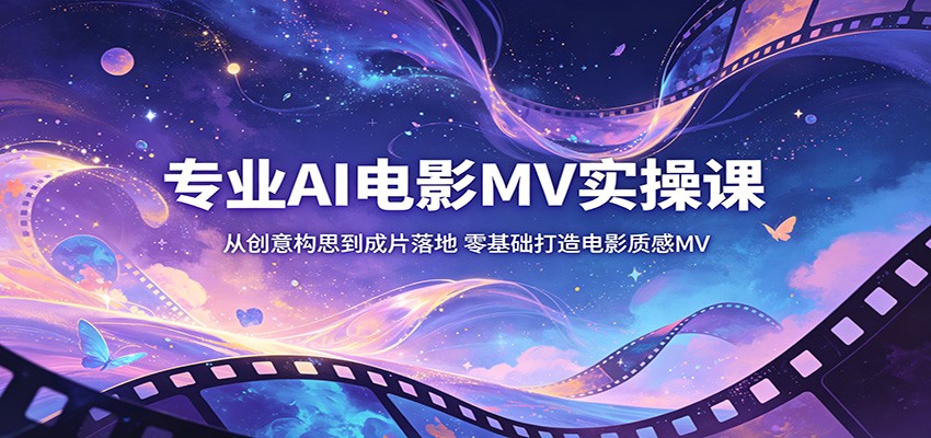 专业AI电影MV实操课：从创意构思到成片落地，零基础打造电影质感MV-源创文化