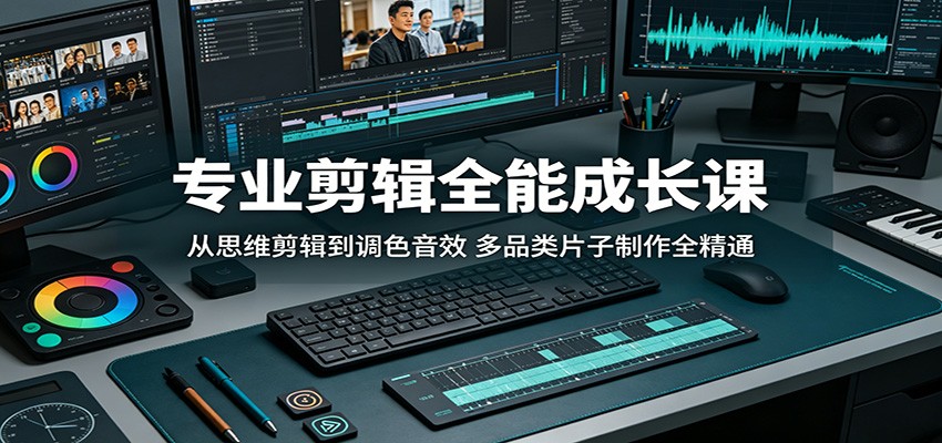 专业剪辑全能成长课：从思维剪辑到调色音效，多品类片子制作全精通-源创文化