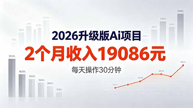 2026升级版Ai任务，2个月收入19086元，熟练后每天操作30分钟！-源创文化