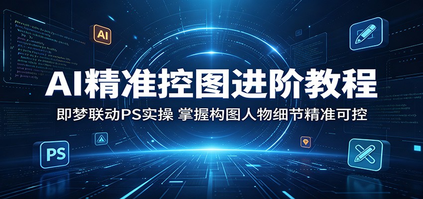 AI精准控图进阶教程：即梦联动PS实操，掌握构图人物细节精准可控-源创文化