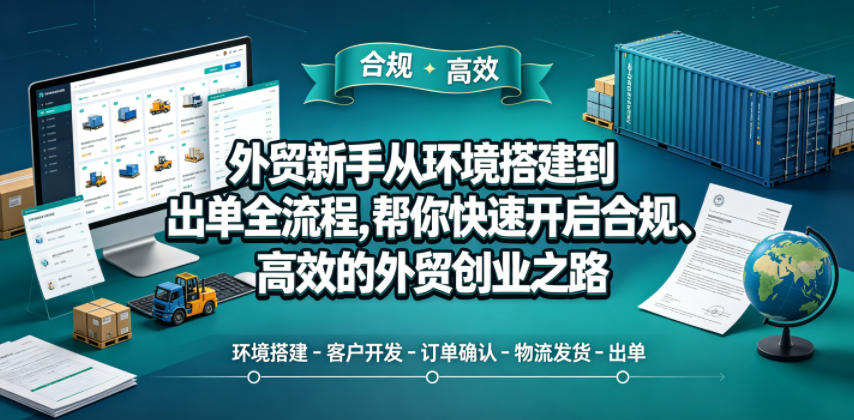 外贸新手从环境搭建到出单全流程，帮你快速开启合规、高效的外贸创业之路-源创文化