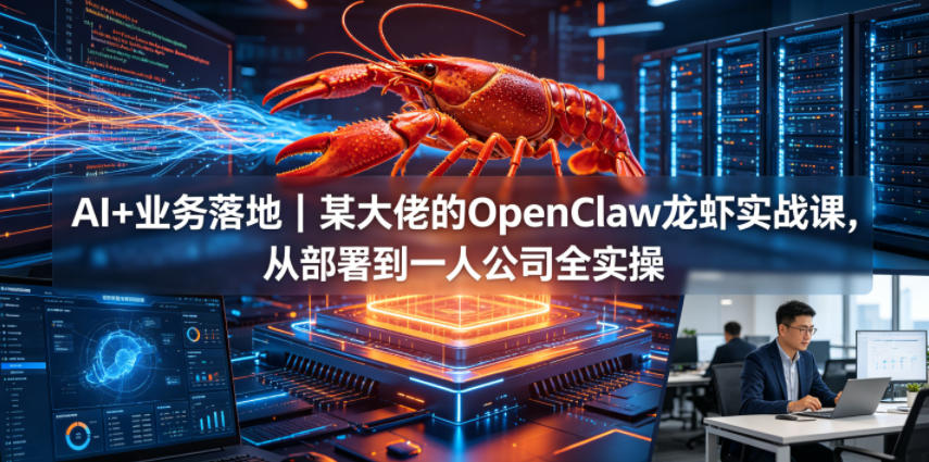 AI+业务落地｜某大佬的OpenClaw小龙虾实战课，从部署到一人公司全实操-源创文化