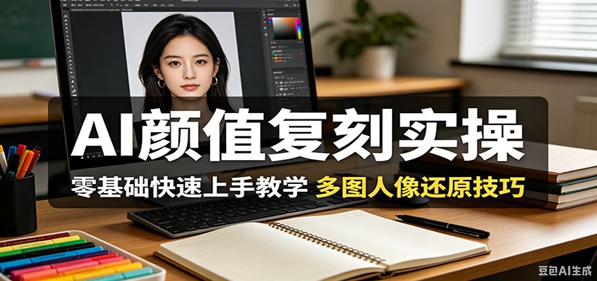 AI颜值复刻实操，零基础快速上手教学，多图人像还原技巧-源创文化