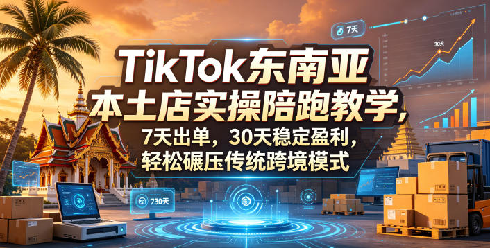 TikTok东南亚本土店实操陪跑教学，7天出单，30天稳定盈利，轻松碾压传统跨境模式(更新0516)-源创文化