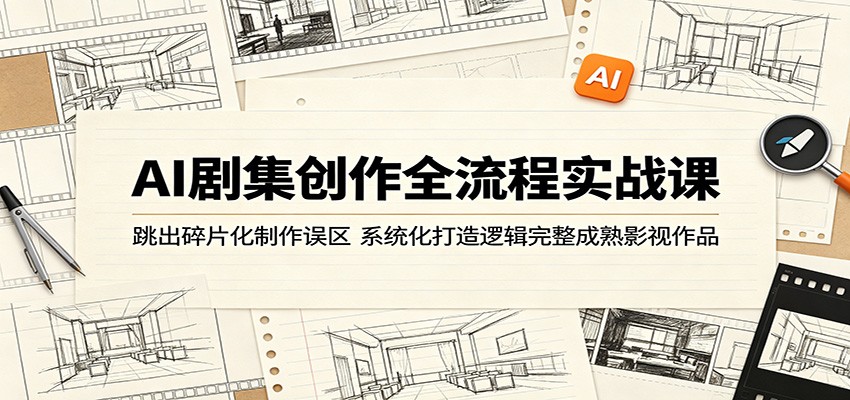 AI剧集创作全流程实战课：跳出碎片化制作误区，系统化打造逻辑完整成熟影视作品-源创文化