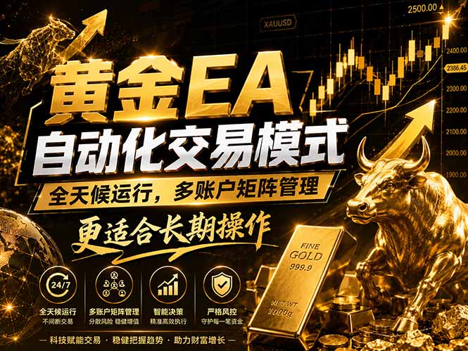 黄金EA量化：多窗口矩阵稳定运行，系统自动执行，收益空间持续放大-源创文化