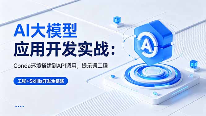 AI 大模型应用开发实战：Conda环境搭建到API调用，提示词工程+Skills开发全链路-源创文化