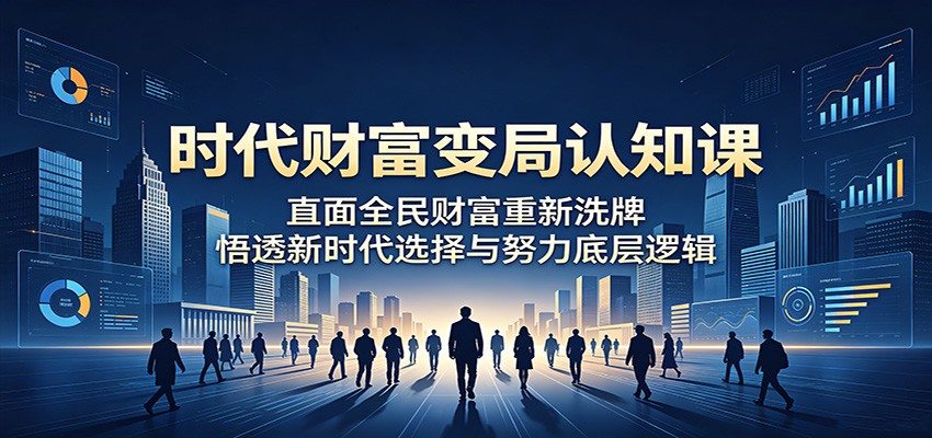 时代财富变局认知课：直面全民财富重新洗牌，悟透新时代选择与努力底层逻辑-源创文化