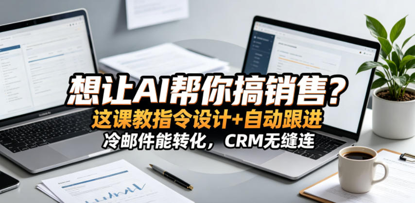 想让AI帮你搞销售？这课教指令设计+自动跟进，冷邮件能转化，CRM无缝连！【原创双语字幕】-源创文化