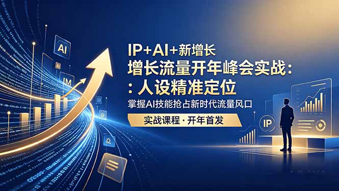 IP+AI+新增长 流量开年 峰会实战：人设精准定位 掌握AI技能抢占新时代流量风口-源创文化