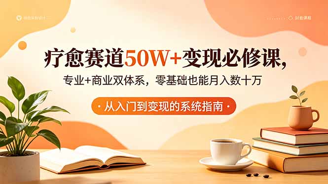疗愈赛道50W+变现必修课，专业+商业双体系，零基础也能月入数十万-源创文化