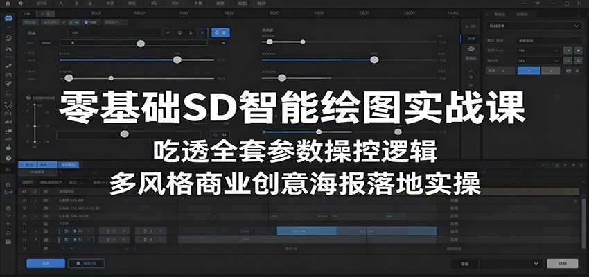 零基础SD智能绘图实战课：吃透全套参数操控逻辑，多风格商业创意海报落地实操-源创文化
