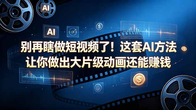 别再瞎做短视频了！这套 AI 方法让你做出大片级动画还能赚钱【原创双语字幕】-源创文化